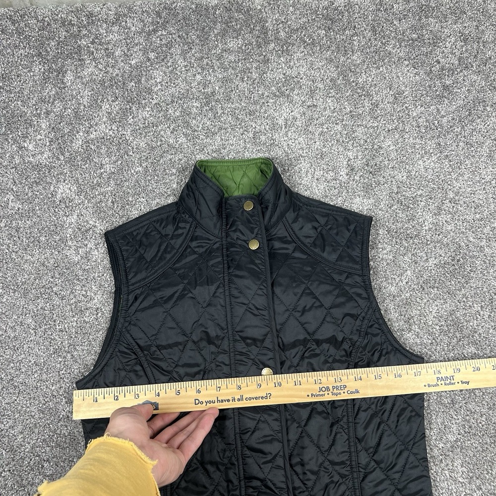 Barbour Summer Liddesdale Gilet Vest Womens 4 Black Diamond Quilted Insulated S - Picture 7 of 10